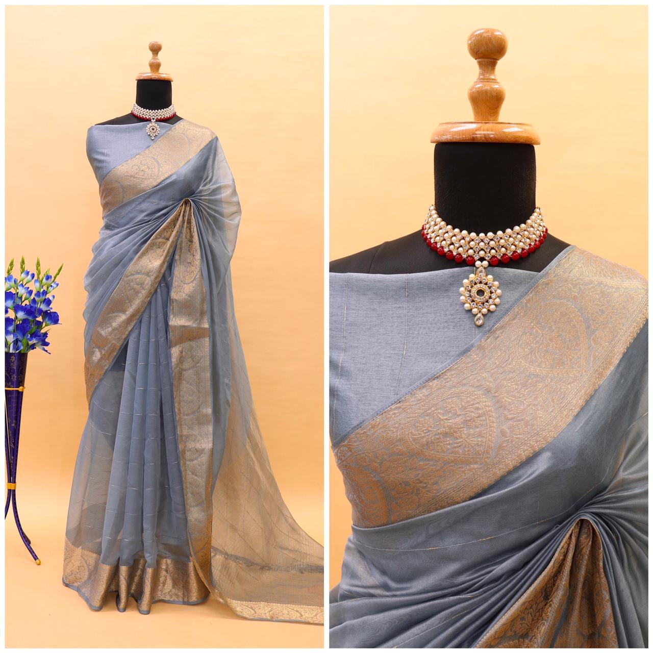 Df 110 Banarasi Soft Organza Silk Saree Catalog